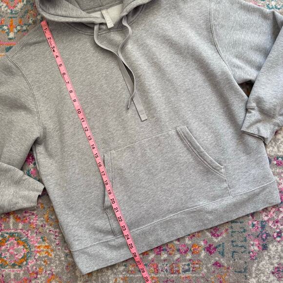 Athleta Heather Gray 24/7 Hoodie Pullover Kangaroo Front Pocket Sweatshirt XLw - Picture 5 of 11
